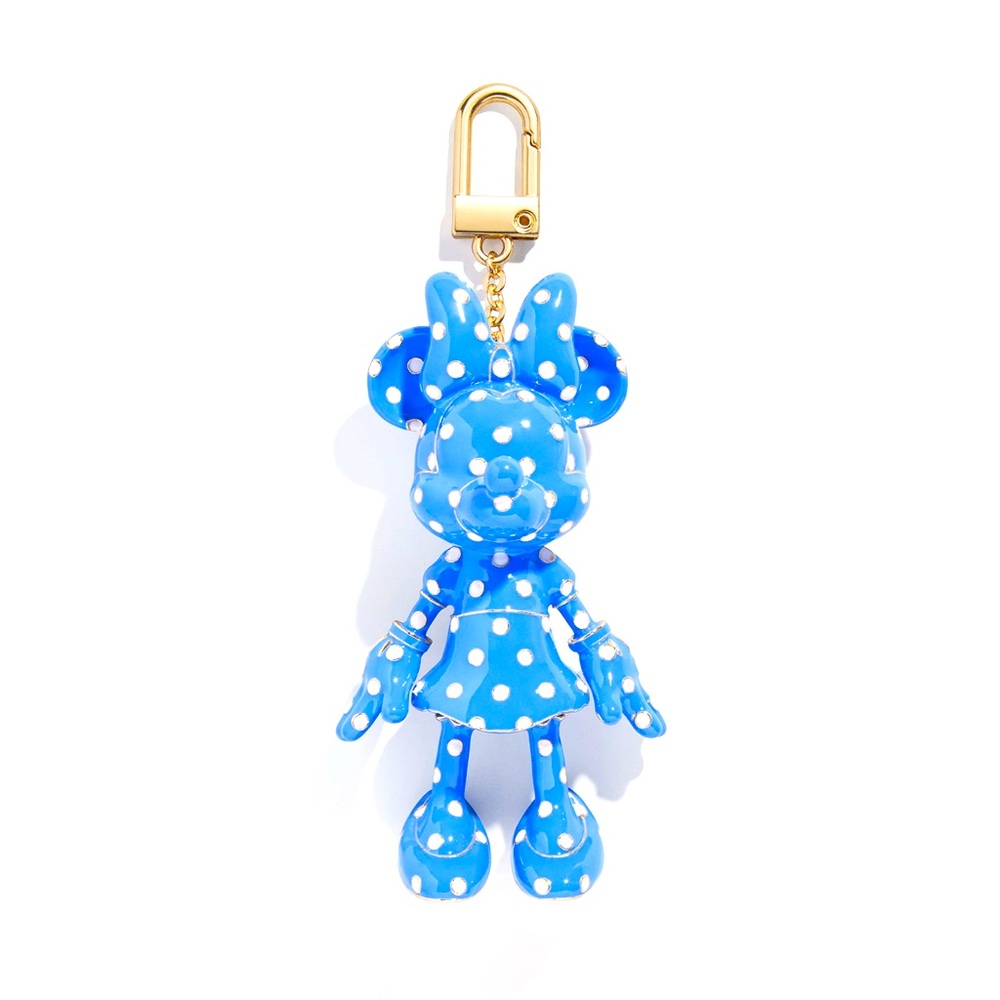 collector’s Minnie Mickey bag charm from BaubleBar in blue polka dot, new no box